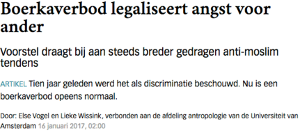 Boerkaverbod 'positief'